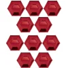 Plateau hexagonal carton rouge métallisé Ø26cm x10|Gifi Sale