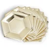 Plateau hexagonal carton doré métallisé Ø26cm x10|Gifi Clearance