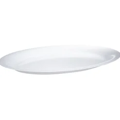 Plateau ovale plastique blanc|Gifi