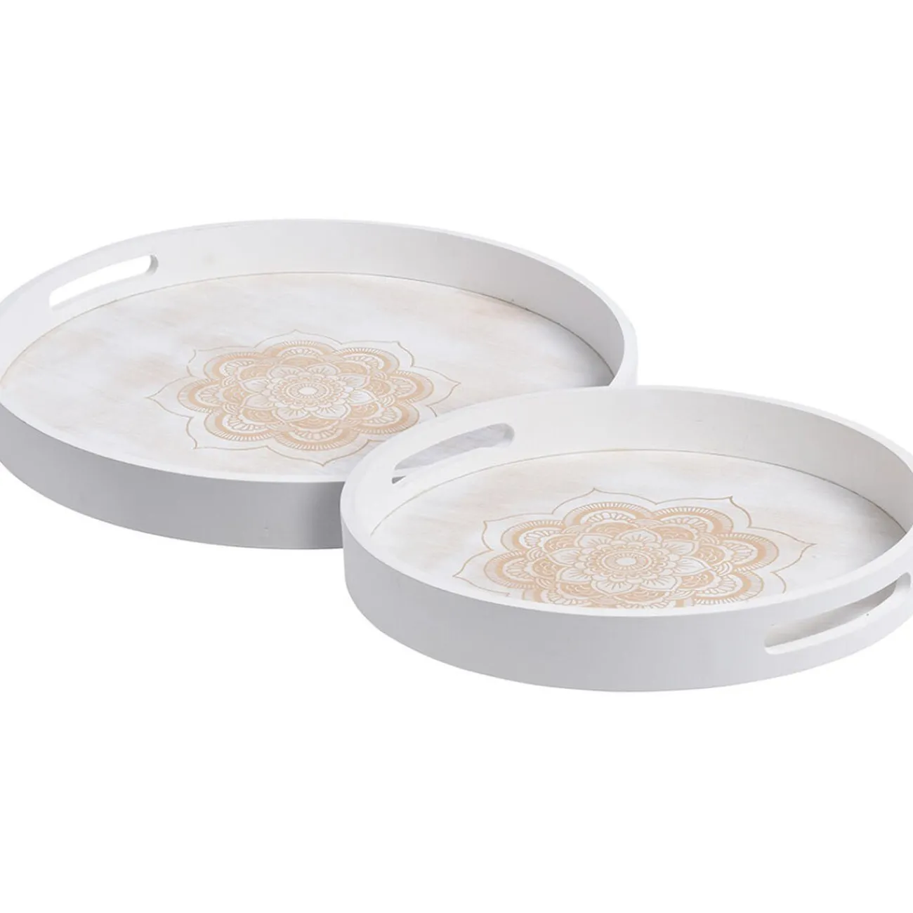 Plateau petit modèle motif Mandala bois|Gifi Sale