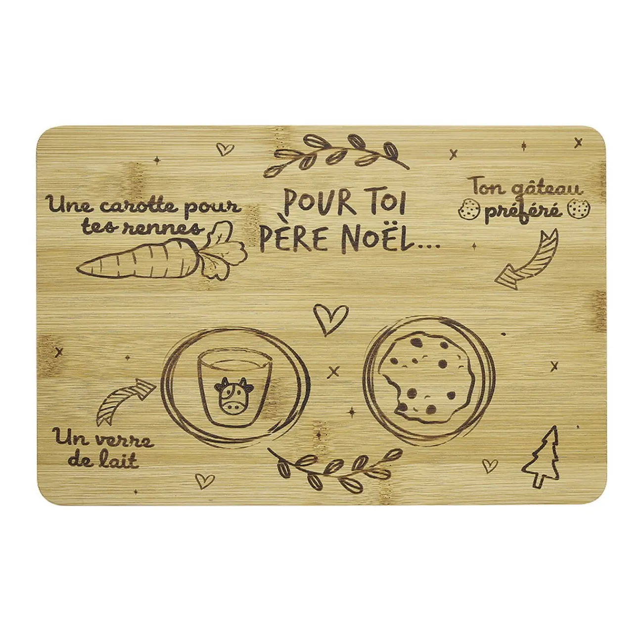 Plateau Père Noël en bambou|Gifi Clearance