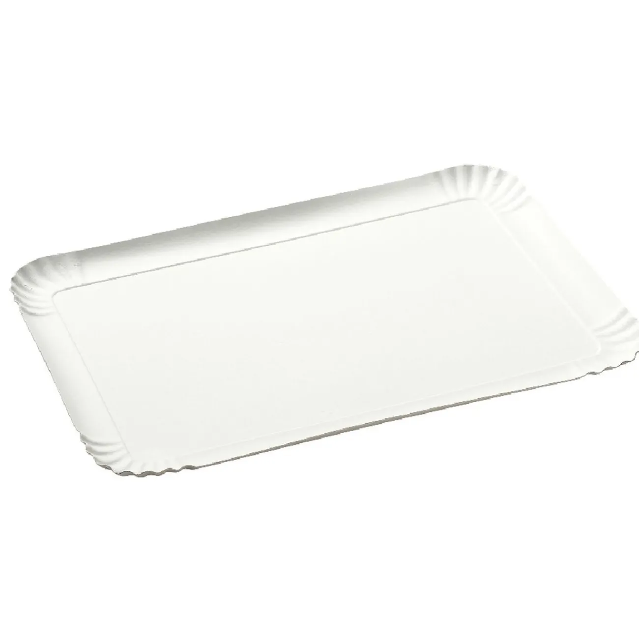 Plateau rectangulaire blanc en carton x3|Gifi