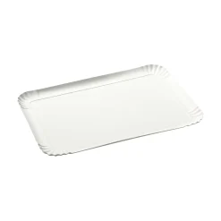 Plateau rectangulaire blanc en carton x3|Gifi