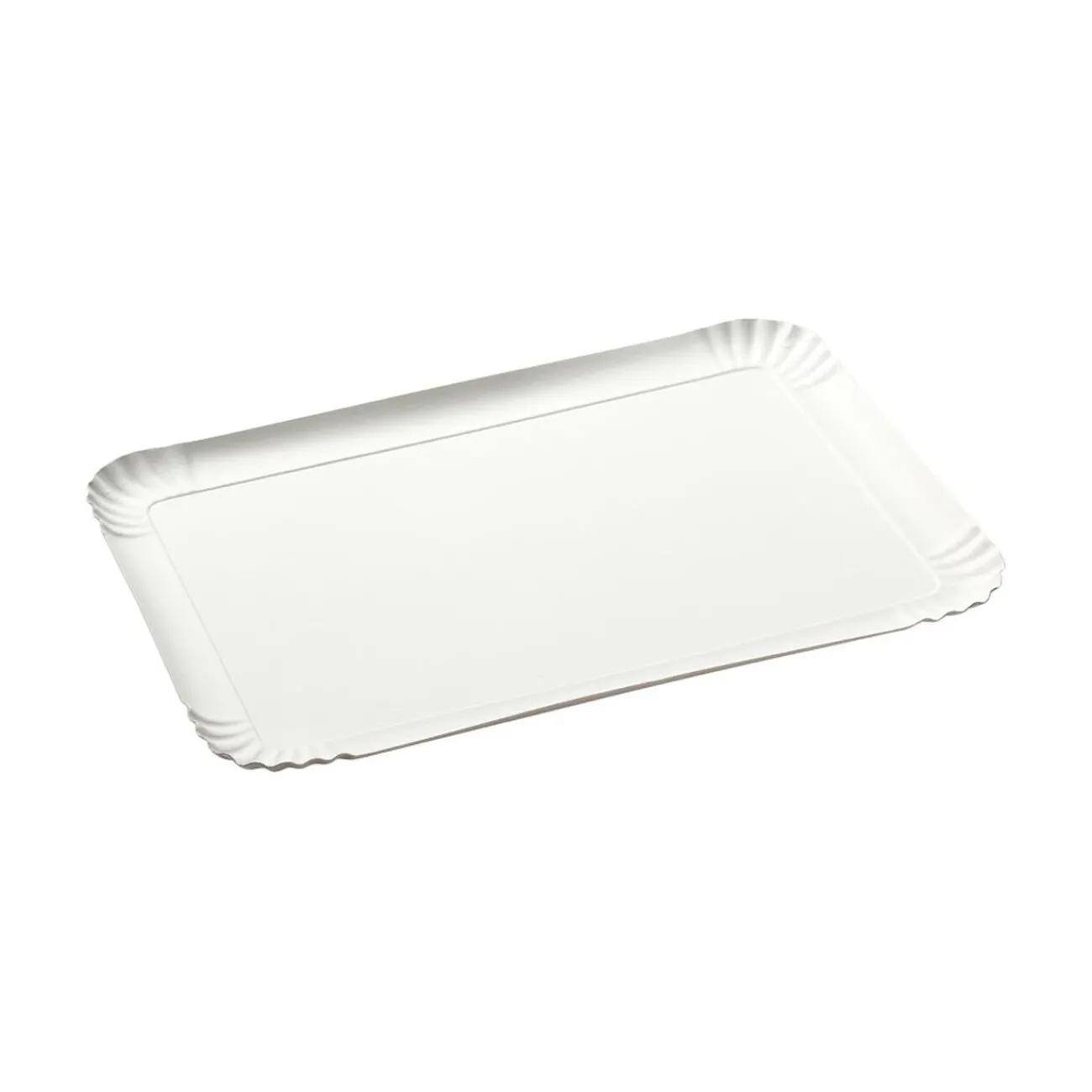 Plateau rectangulaire blanc en carton x3|Gifi