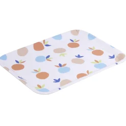 Plateau rectangulaire blanc motif fruit orange bleu plastique 29x22cm Vaisselle Et Accessoires De Table