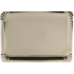 Plateau rectangulaire doré en carton x5|Gifi Discount