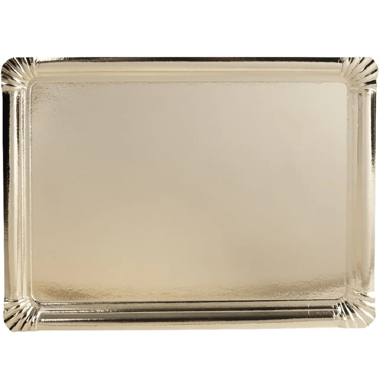 Plateau rectangulaire doré en carton x3|Gifi