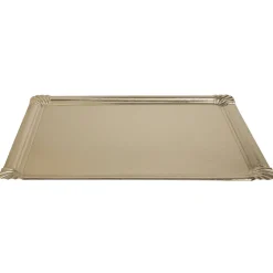 Plateau rectangulaire doré en carton x3|Gifi