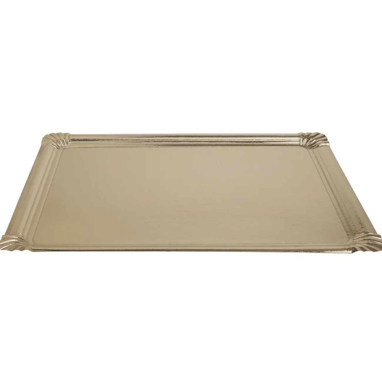 Plateau rectangulaire doré en carton x3|Gifi