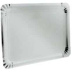 Plateau rectangulaire en carton argenté x 5|Gifi Sale