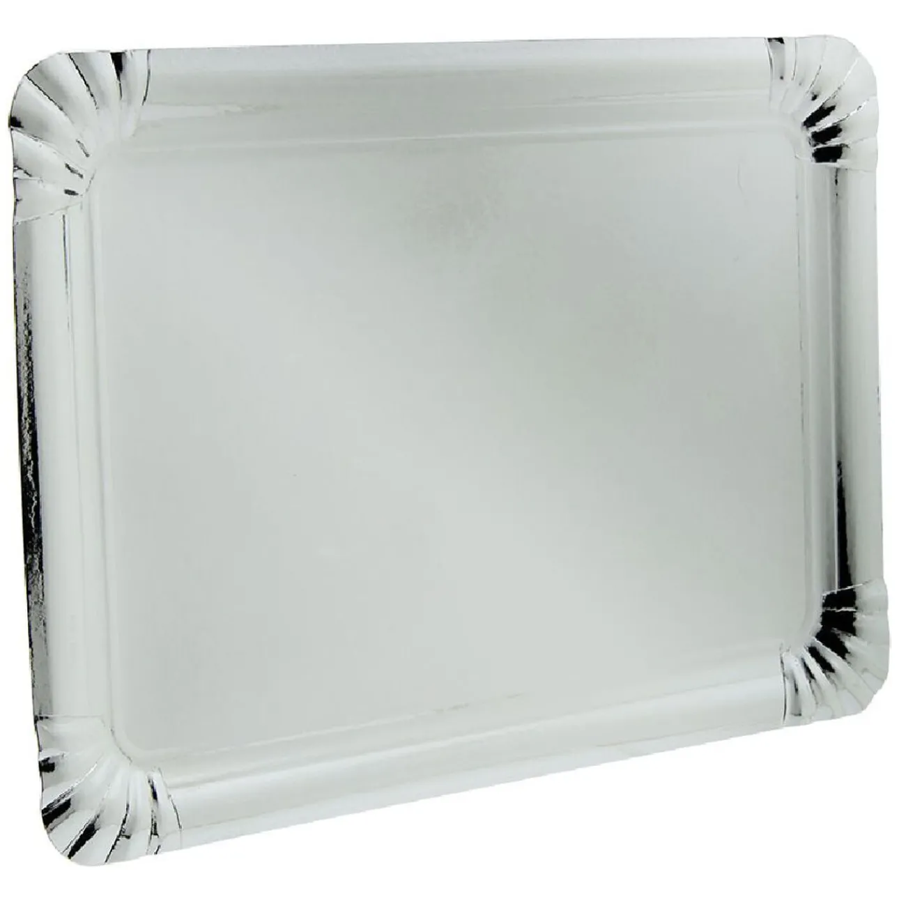 Plateau rectangulaire en carton argenté x 5|Gifi Sale