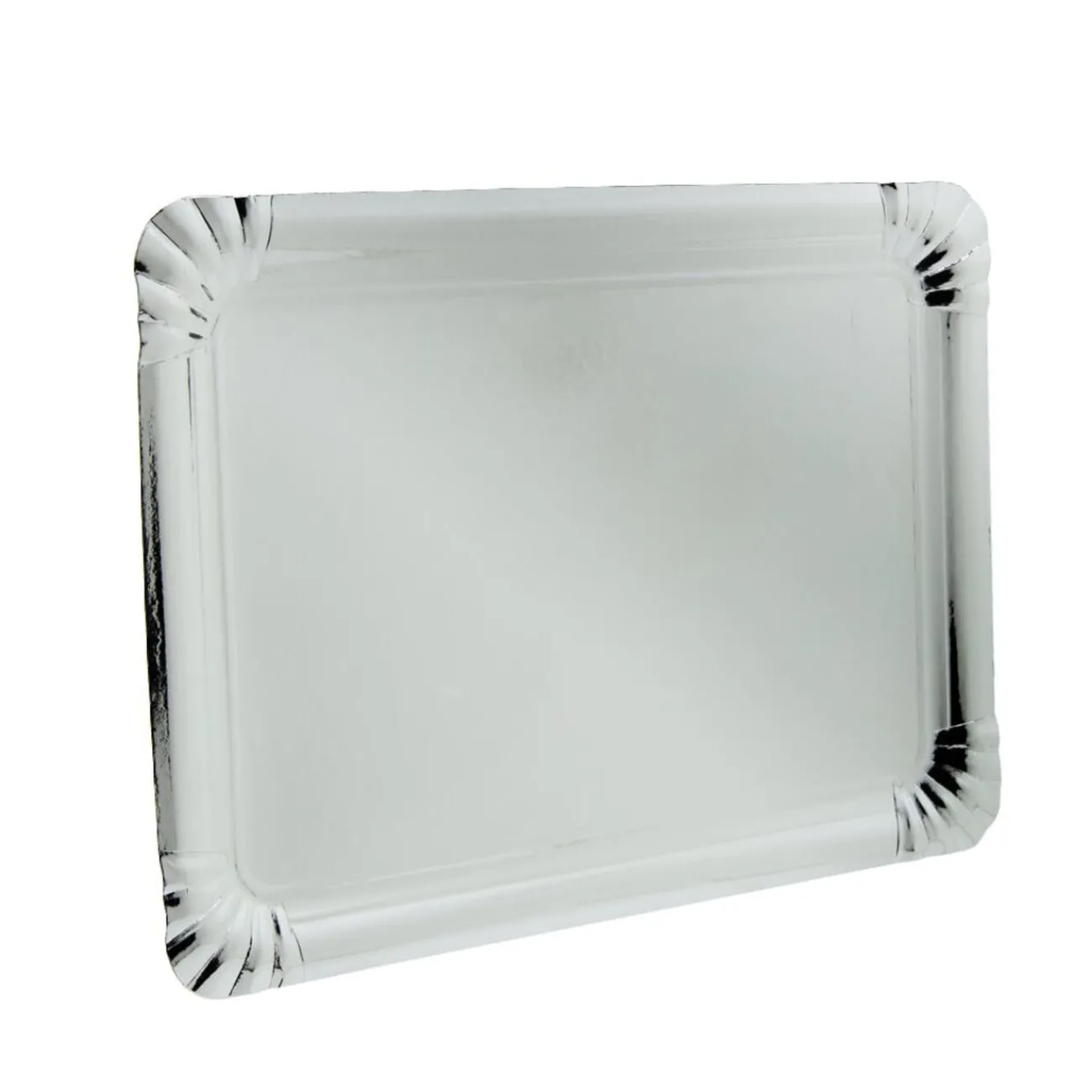 Plateau rectangulaire en carton argenté x 5|Gifi Sale