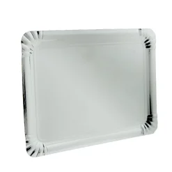 Plateau rectangulaire en carton argenté x 3|Gifi Outlet