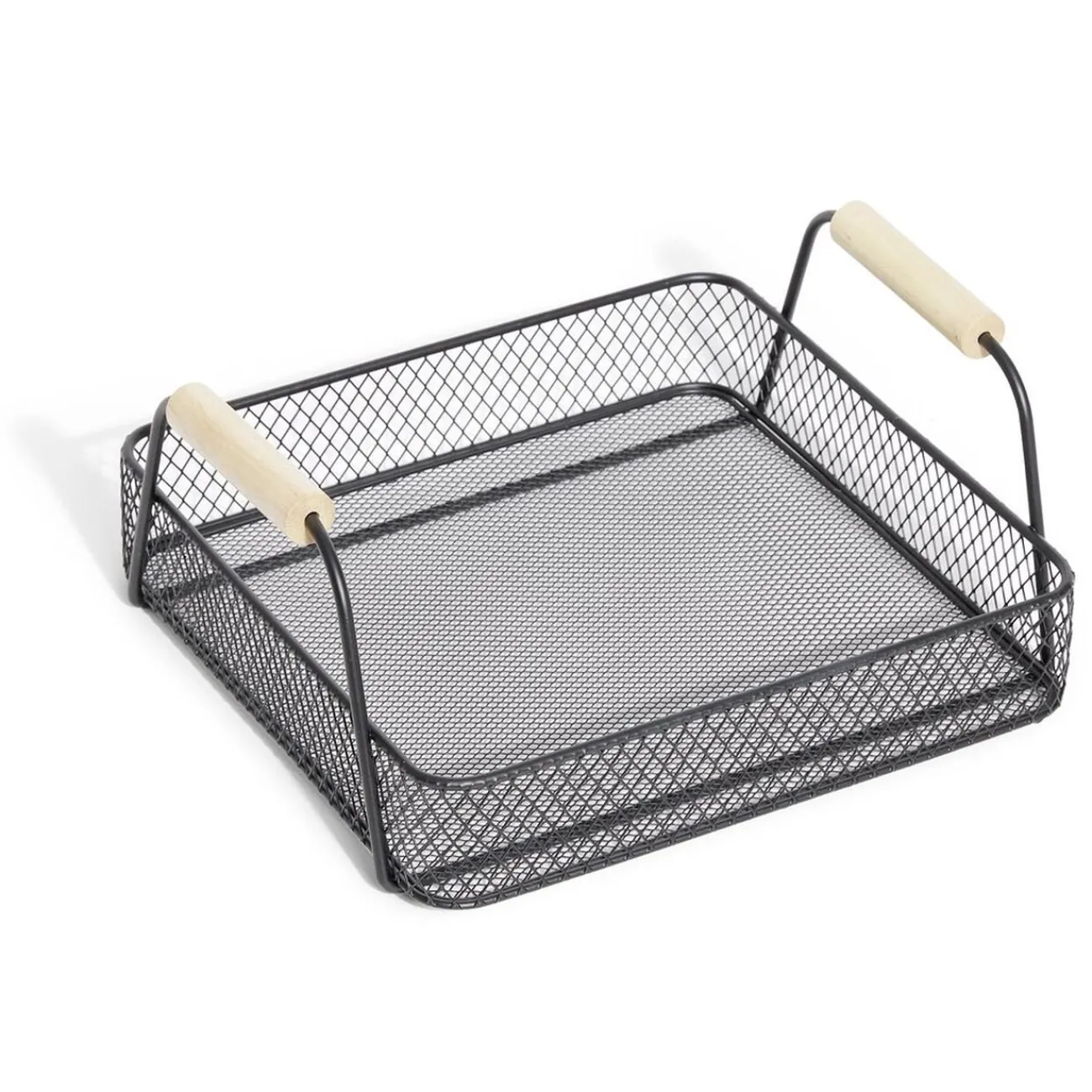 Plateau rectangulaire maille métal noir|Gifi Clearance