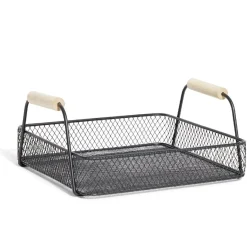 Plateau rectangulaire maille métal noir|Gifi Clearance