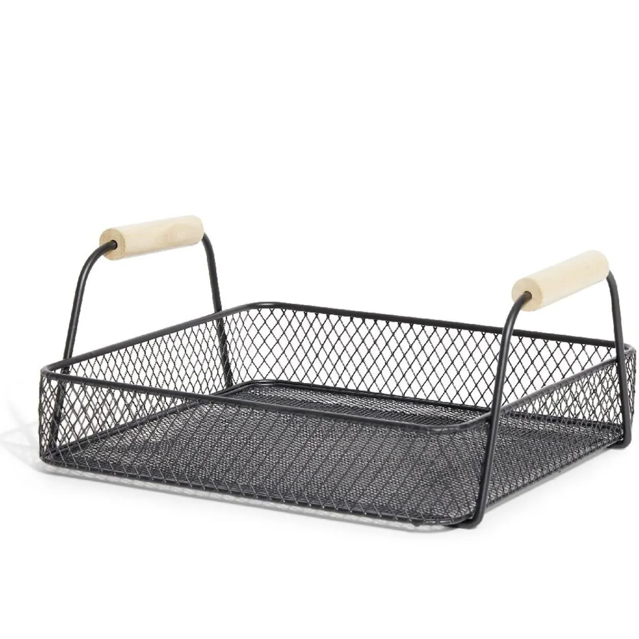 Plateau rectangulaire maille métal noir|Gifi Clearance