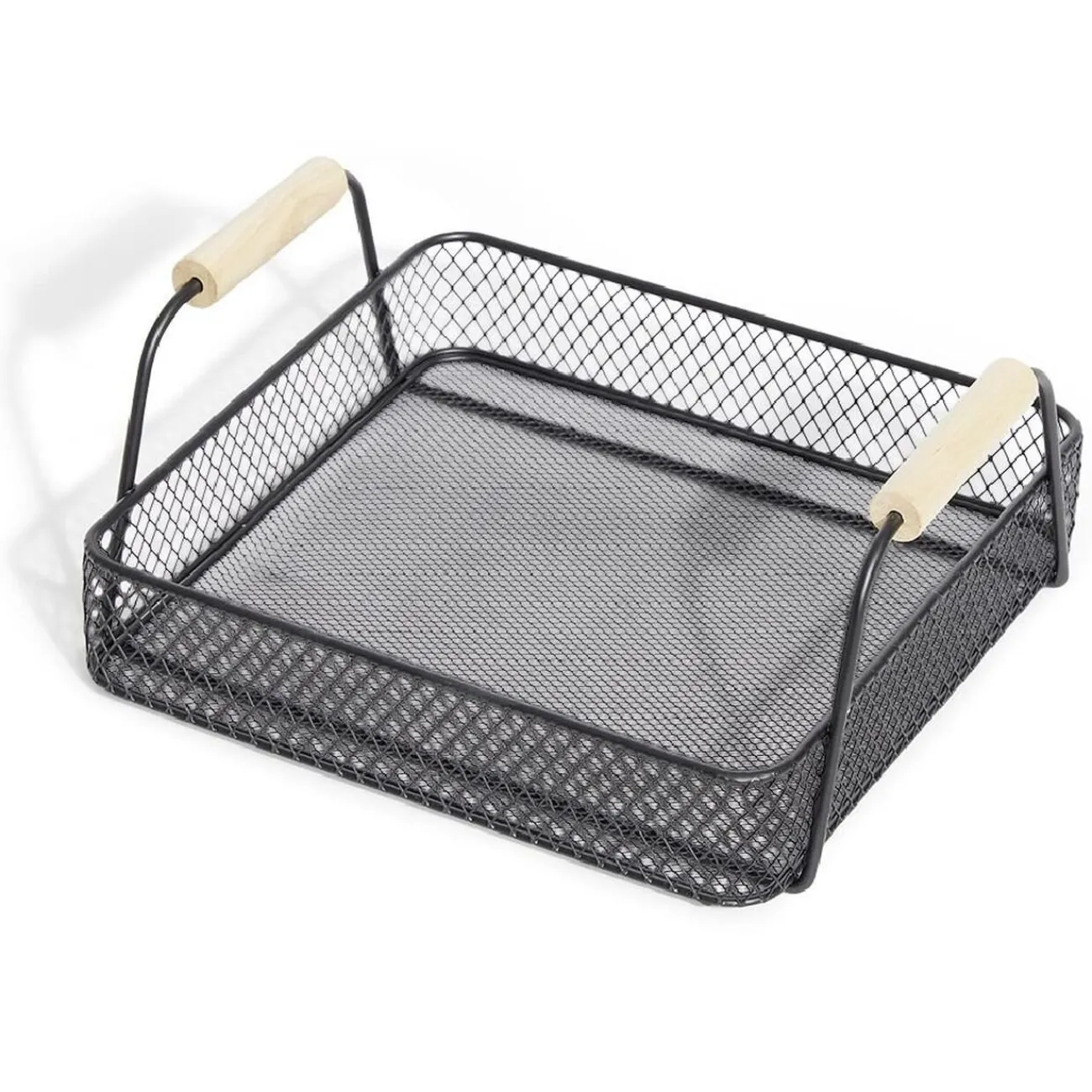 Plateau rectangulaire maille métal noir|Gifi Clearance