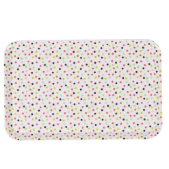 Outlet Plateau rectangulaire mélamine blanc motif pois multicolores Vaisselle Et Accessoires De Table