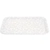 Plateau rectangulaire motif feuillage blanc et vert 27x38cm Vaisselle Et Accessoires De Table