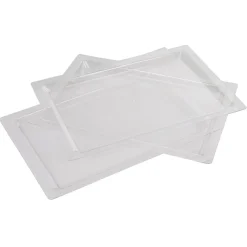 Plateau rectangulaire plastique réutilisable transparent x3|Gifi New
