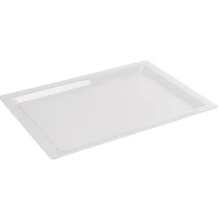 Plateau rectangulaire plastique réutilisable transparent x3|Gifi New