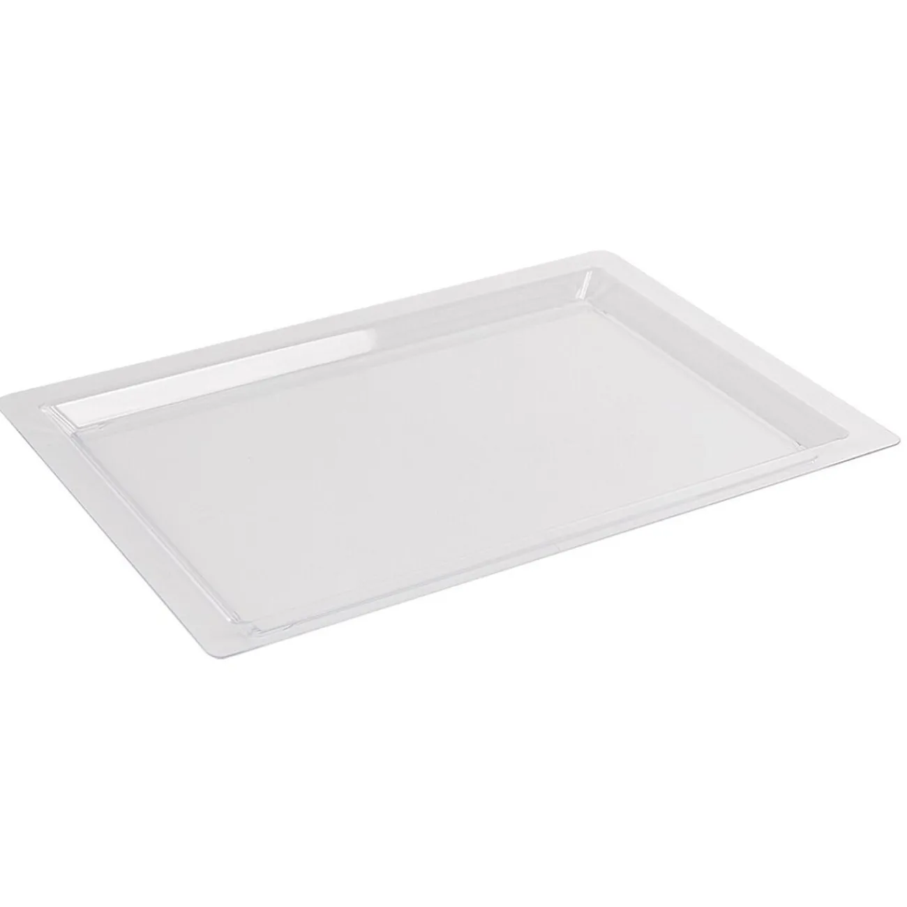 Plateau rectangulaire plastique réutilisable transparent x3|Gifi New