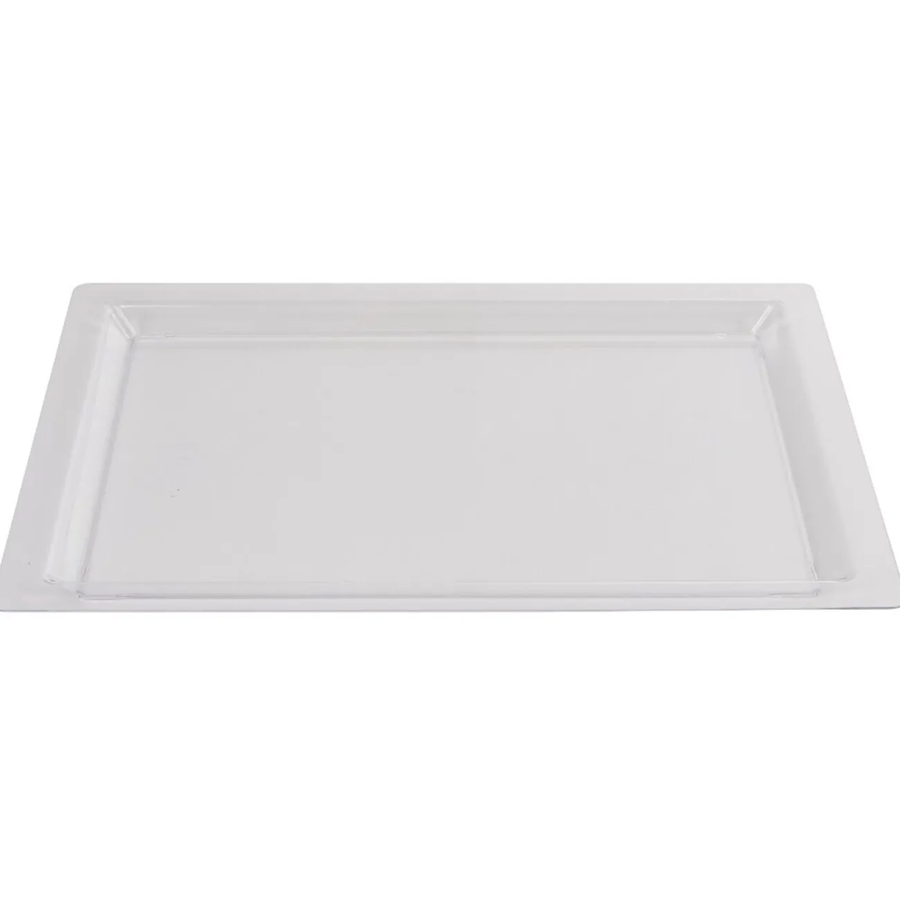 Plateau rectangulaire plastique réutilisable transparent x3|Gifi New