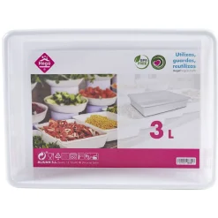 Plateau rectangulaire plastique blanc 3L|Gifi Best