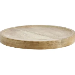 Plateau rond bois marron Ø22cm|Gifi Clearance