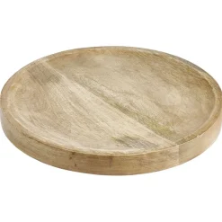 Plateau rond bois marron Ø22cm|Gifi Clearance