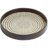 Plateau rond en mdf design noir naturel Ø38 cm|Gifi New