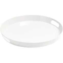 Plateau rond mélamine uni blanc|Gifi Outlet