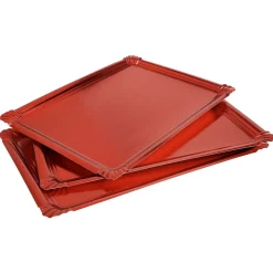 Plateau rouge en carton x3|Gifi New