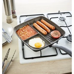 Clearance Poêle à brunch 3 compartiments Petit Électroménager