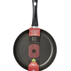 New Poêle aluminium noir et rouge Ø28cm Cuisson