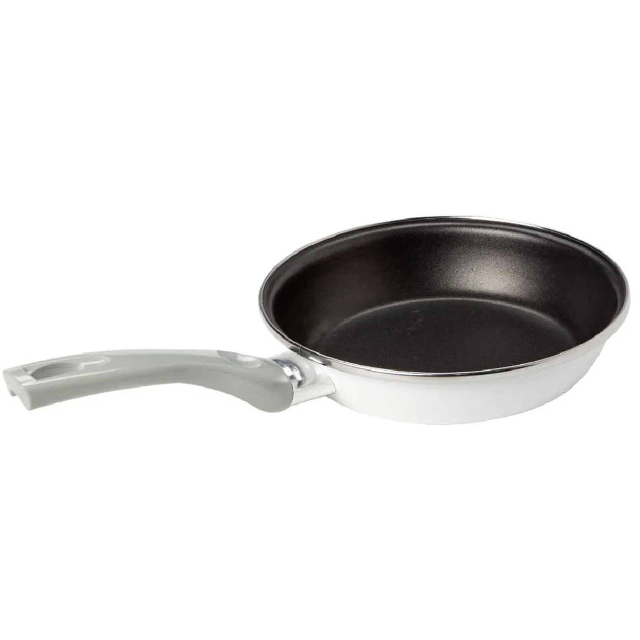Discount Poêle anti adhérente acier émaillé noir et blanc Ø20cm Cuisson