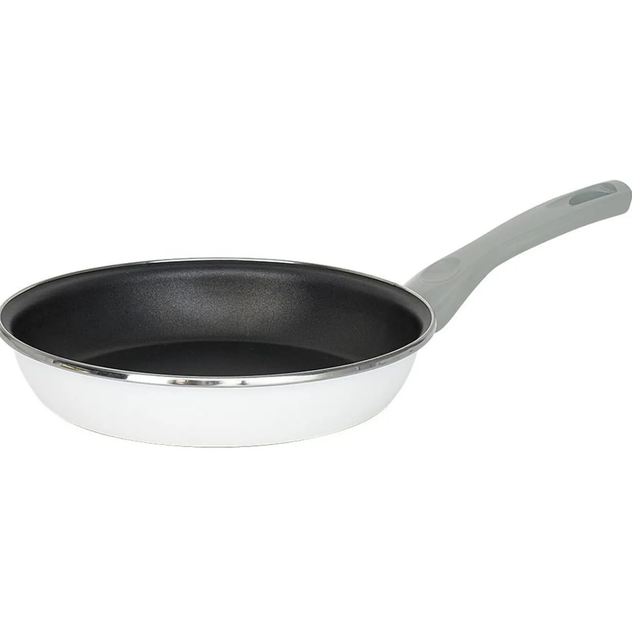 Clearance Poêle anti adhérente acier émaillé noir et blanc Ø24cm Cuisson