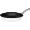 New Poêle anti adhérente acier émaillé noir et blanc Ø28cm Cuisson