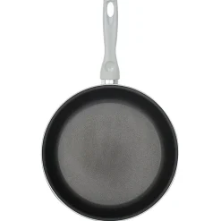New Poêle anti adhérente acier émaillé noir et blanc Ø28cm Cuisson