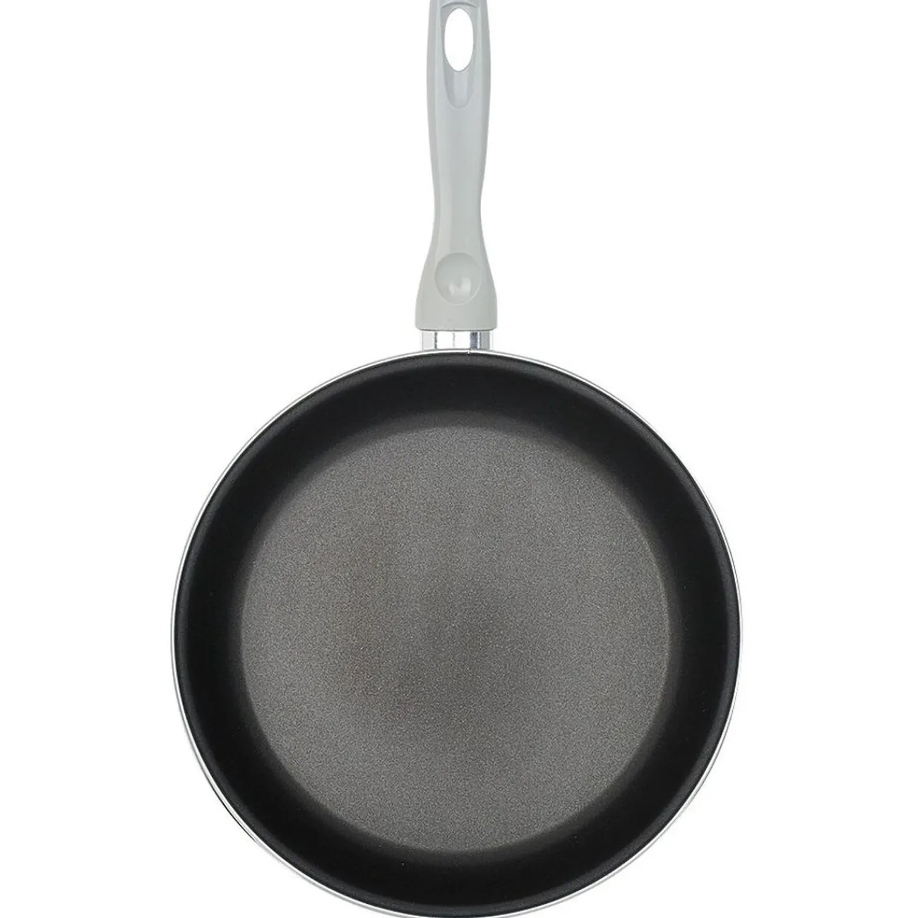 New Poêle anti adhérente acier émaillé noir et blanc Ø28cm Cuisson