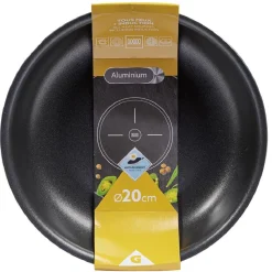 Discount Poêle antiadhérente sans poignée noir Ø20cm Cuisson