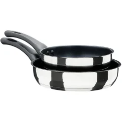 Sale Poêle en inox x 2 Cuisson