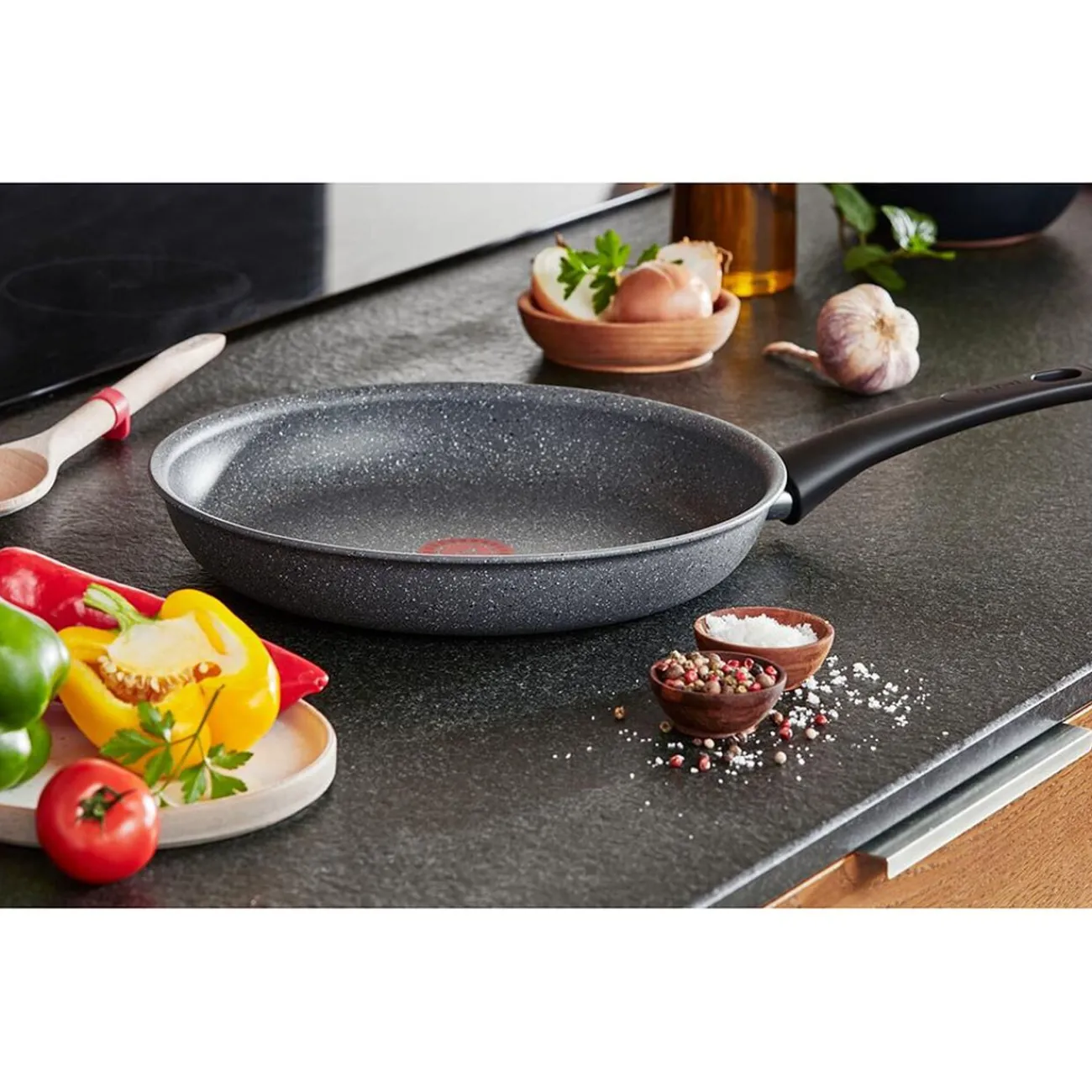 New Poêle sauteuse Tefal Mineralia Force aluminium moucheté gris noir ø 24 cm Cuisson