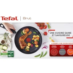 New Poêle Téfal effet pierre grise et noire Ø30cm Cuisson