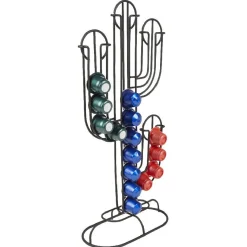 Clearance Porte capsule café déco en forme de cactus noir Rangement De Cuisine