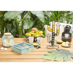 Clearance Porte capsule café déco en forme de cactus noir Rangement De Cuisine