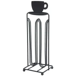 Sale Porte capsules à café en métal design tasse noir Rangement De Cuisine