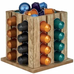 Online Porte capsules en bois mdf naturel Rangement De Cuisine