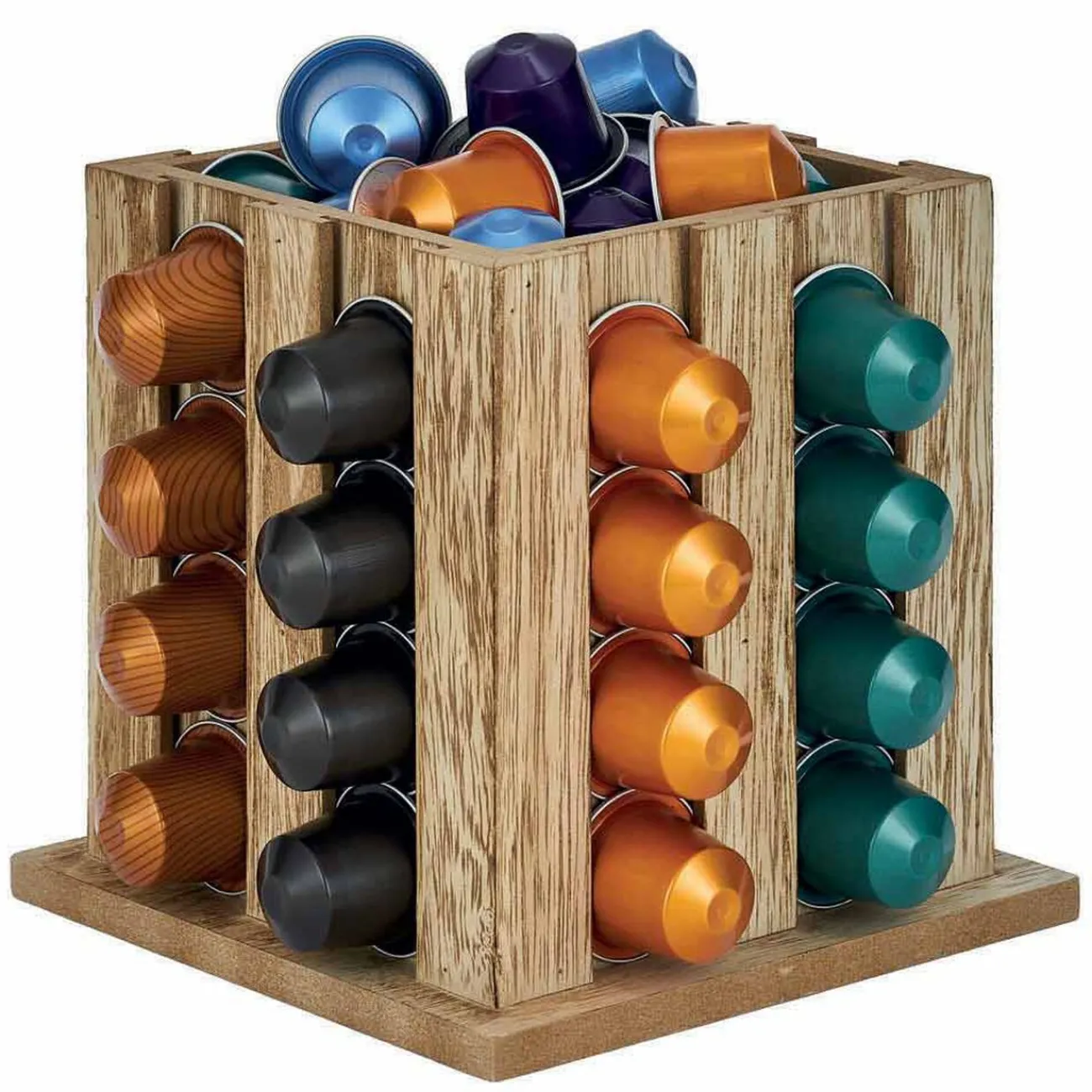 Online Porte capsules en bois mdf naturel Rangement De Cuisine