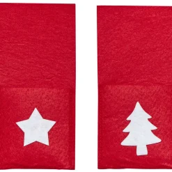 Clearance Porte couvert de noël en feutrine Rangement De Cuisine